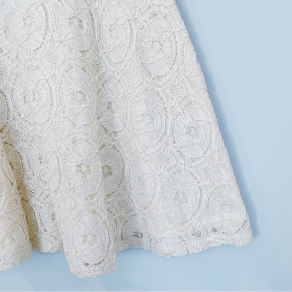 💗 3/$10 💗 BB Dakota Fit & Flare Lace Overlay Dress Ivory Size 6 NEW - Picture 4 of 15